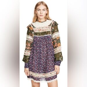 Farm Rio Liberty Mini Long Sleeve Dress